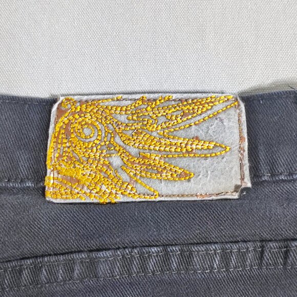 Salvage Premium jeans women's size 25/26 black colour straight ankle crop denim - Picture 5 of 16